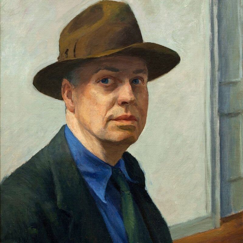 portrait de edward hopper par carré d'artistes 